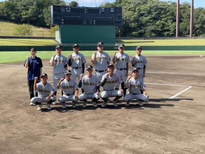 秋季大会野球部集合写真23.9.18いわきグリーンスタジアム